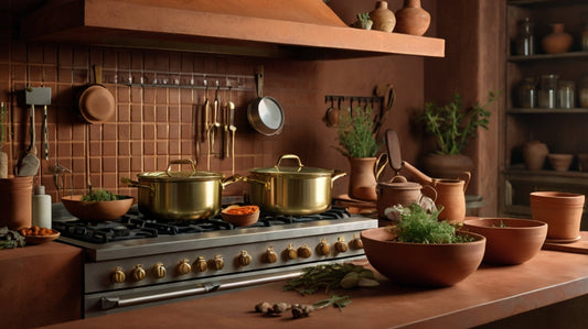 a set of clay pots