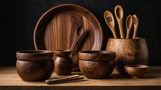 wooden utensils set