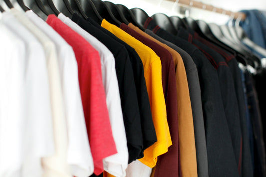 clothing hanging on the hangers