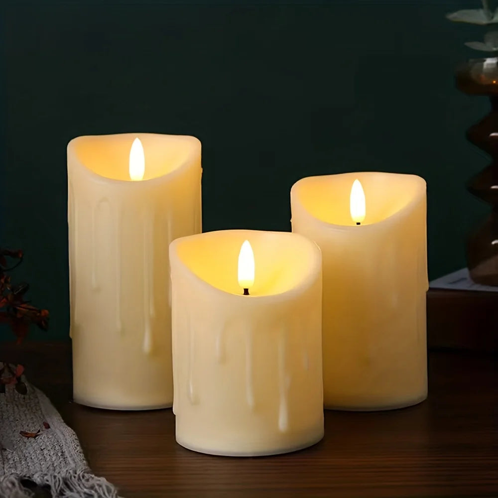 VelesRealm™ Flammenlose Votivkerzen – LED-Lichter mit beweglichem Docht
