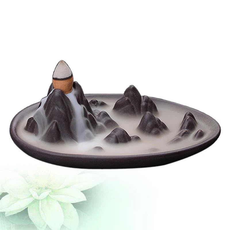 VelesRealm™ Keramik-Rückfluss-Räuchergefäß – Aromatherapie-Räuchergefäß