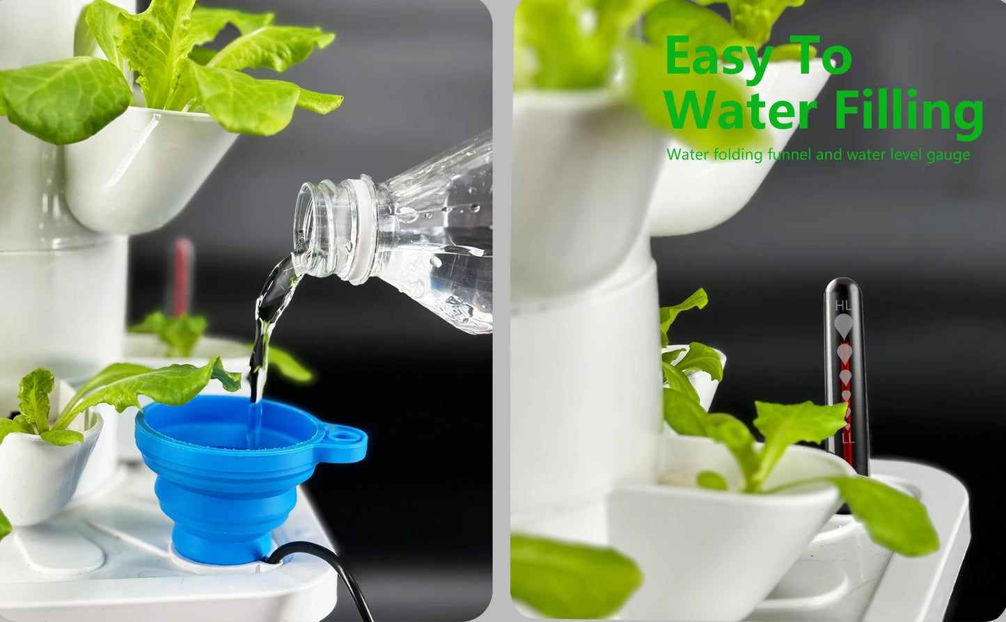 VelesRealm™ 45-Pod Hydroponic Tower – Vollspektrum-Wachstumslicht