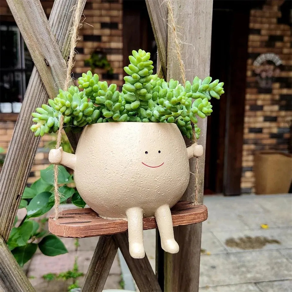 VelesRealm™ Swing Face Planter – Kreativer Wandtopf