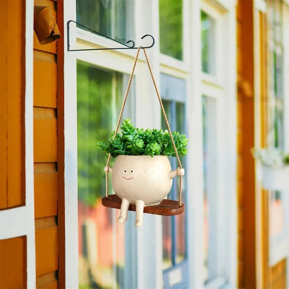 VelesRealm™ Swing Face Planter – Kreativer Wandtopf