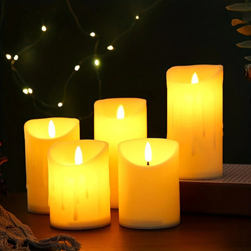 VelesRealm™ Flammenlose Votivkerzen – LED-Lichter mit beweglichem Docht