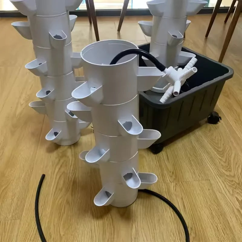 VelesRealm™ Vertikaler Hydrokulturturm – 5 Löcher, DIY-System