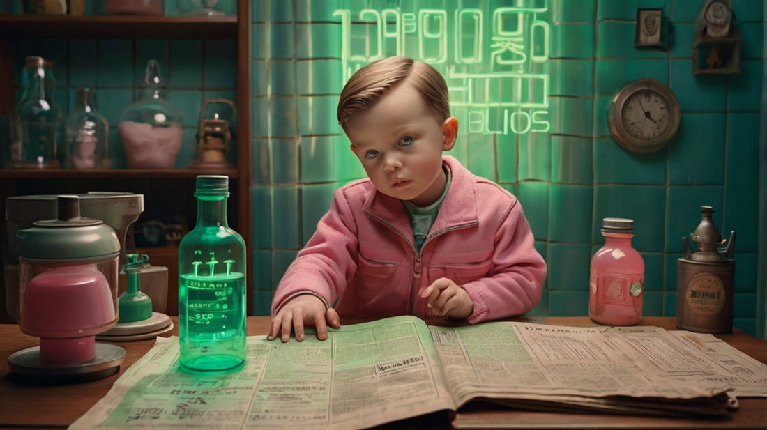 a kid and a toxic plastic bottle