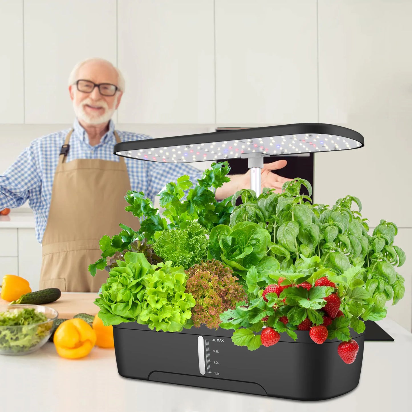 VelesRealm™ Smart Hydroponic Garden – 12 Löcher, LED-Anzeige