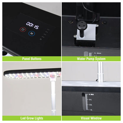 VelesRealm™ Smart Hydroponic Garden – 12 Löcher, LED-Anzeige