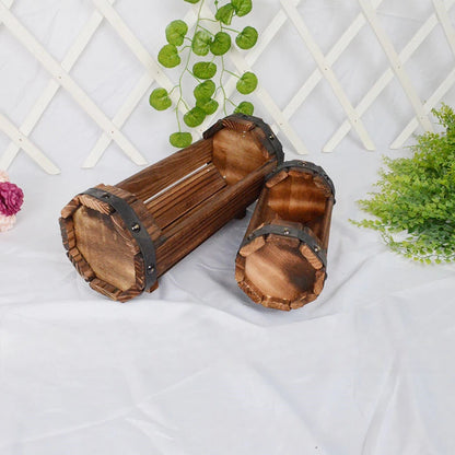VelesRealm™ Blumentopf aus Holz – Pflanzgefäß für den Garten
