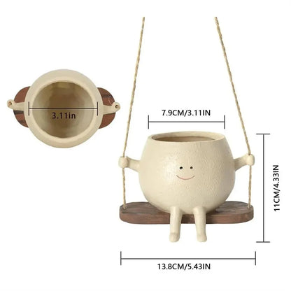 VelesRealm™ Swing Face Planter – Kreativer Wandtopf