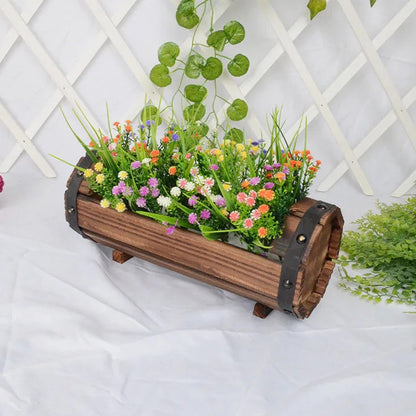 VelesRealm™ Blumentopf aus Holz – Pflanzgefäß für den Garten