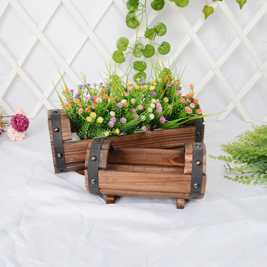 VelesRealm™ Blumentopf aus Holz – Pflanzgefäß für den Garten