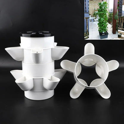 VelesRealm™ Vertikaler Hydrokulturturm – 5 Löcher, DIY-System