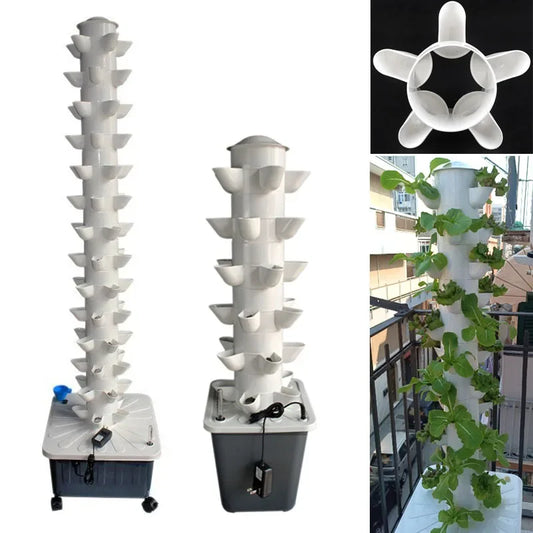 VelesRealm™ Vertikaler Hydrokulturturm – 5 Löcher, DIY-System