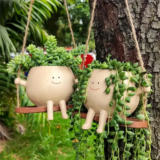 VelesRealm™ Swing Face Planter – Kreativer Wandtopf