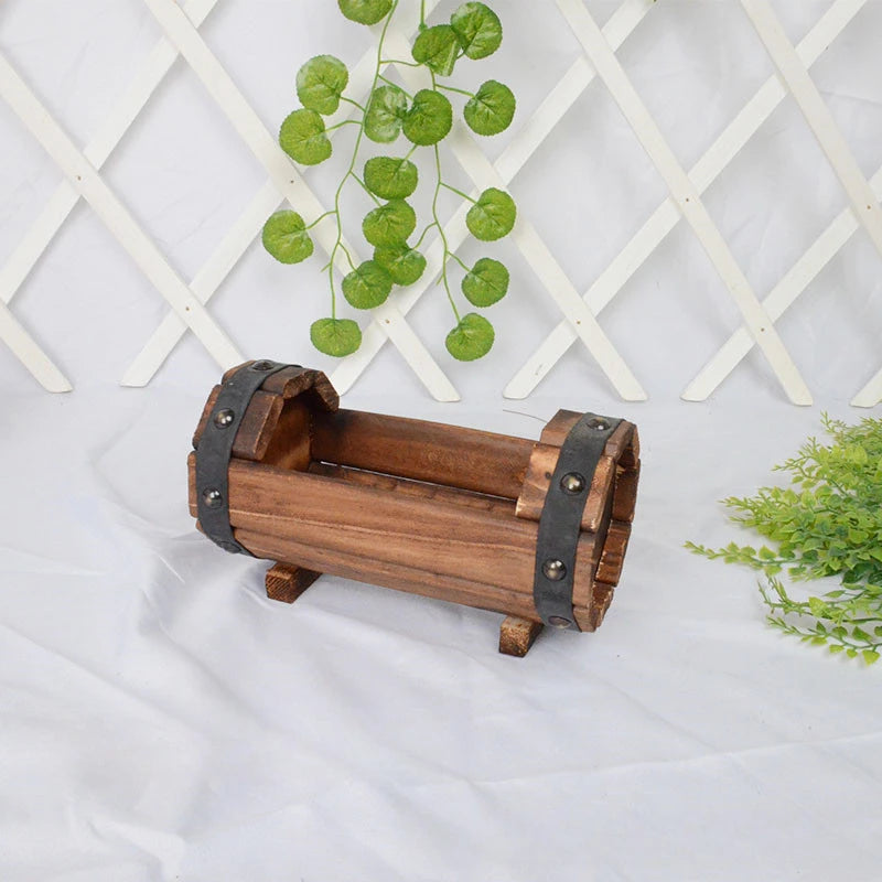 VelesRealm™ Blumentopf aus Holz – Pflanzgefäß für den Garten