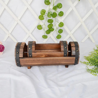 VelesRealm™ Blumentopf aus Holz – Pflanzgefäß für den Garten