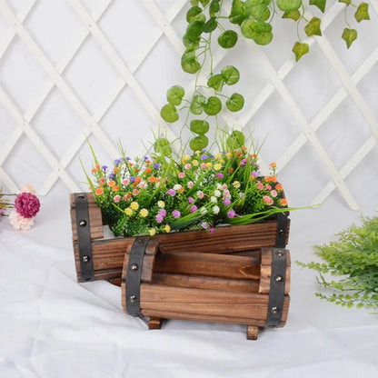 VelesRealm™ Blumentopf aus Holz – Pflanzgefäß für den Garten