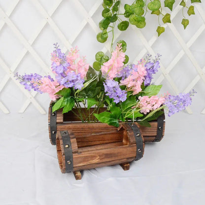 VelesRealm™ Blumentopf aus Holz – Pflanzgefäß für den Garten