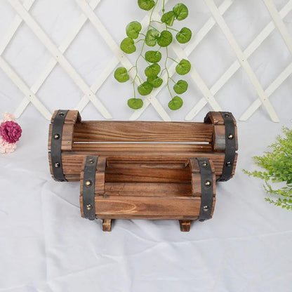 VelesRealm™ Blumentopf aus Holz – Pflanzgefäß für den Garten