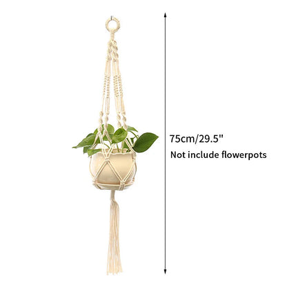 VelesRealm™ Makramee-Hängepflanzer – Boho-Baumwollseil-Dekor
