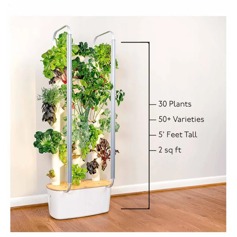 VelesRealm™ Hydroponisches Gartenset – LED-Wachstumslichter, vertikales System