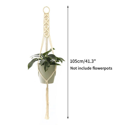 VelesRealm™ Makramee-Hängepflanzer – Boho-Baumwollseil-Dekor