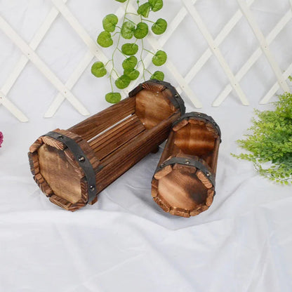 VelesRealm™ Blumentopf aus Holz – Pflanzgefäß für den Garten