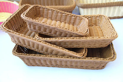 VelesRealm™ Geflochtener Rattankorb – Rechteckige Aufbewahrungsbox